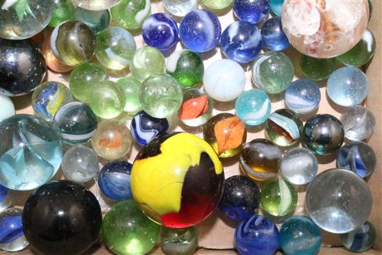 A collection of assorted Victorian and later marbles